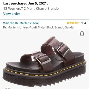 Dr. Martens Unisex-Adult Myles Black Brando Sandal